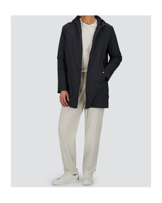 Herno Blue Hooded Parka for men