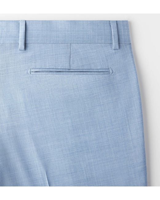 Dior Blue Long-Sleeved Suit Jacket Set for men