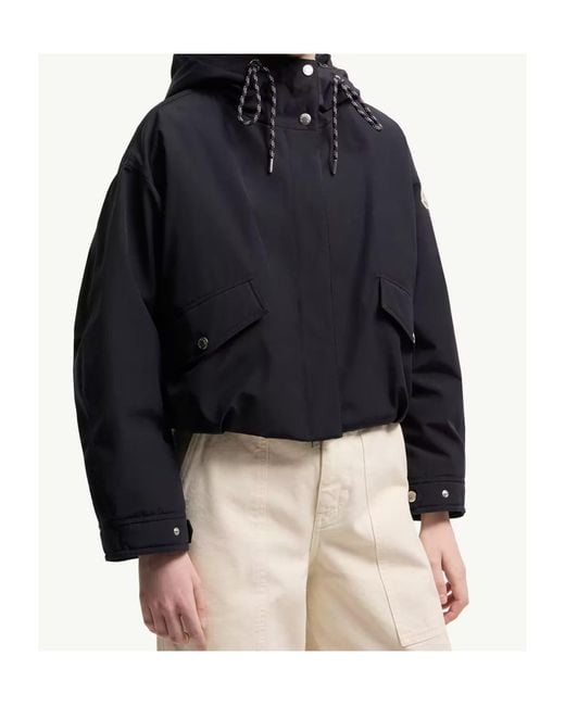 Moncler Blue Eucalyptus Hooded Short Jacket