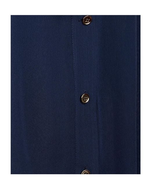 Alberta Ferretti Blue Long-Sleeved Shirt