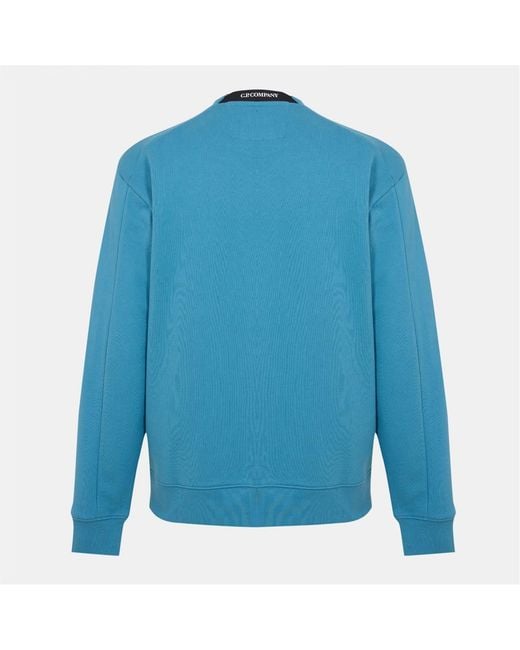 C P Company Blue Lens Crew-Neck Sweatshirt for men