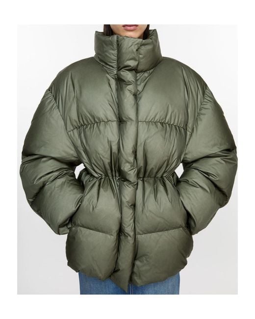 Acne Green Fitted-Waist Puffer Jacket