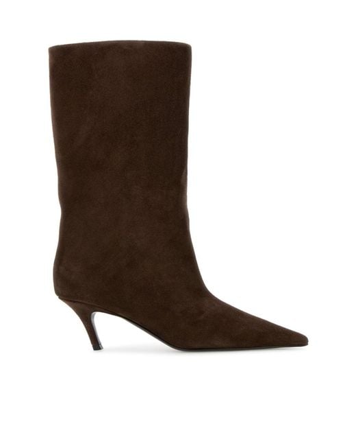AMINA MUADDI Brown Suede Fiona Boots