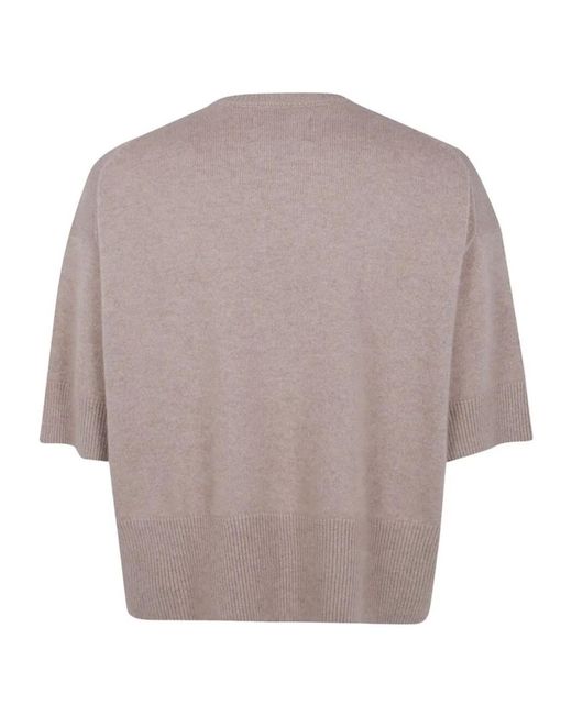 Extreme Cashmere Gray Short-Sleeved Pullover for men