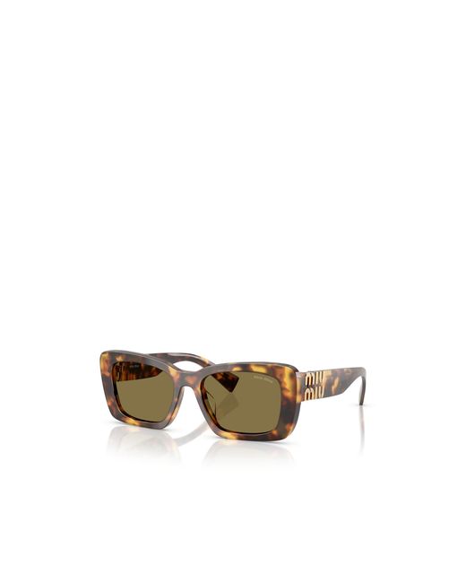 Miu Miu Green Eyewear Square Frame Full Rim Sunglasses