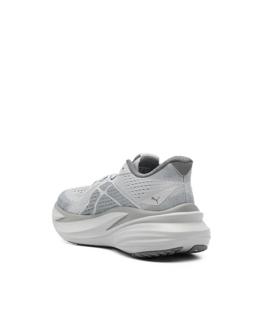 PUMA Gray Magmax Nitro 2 Perforated Lace-Up Sneakers