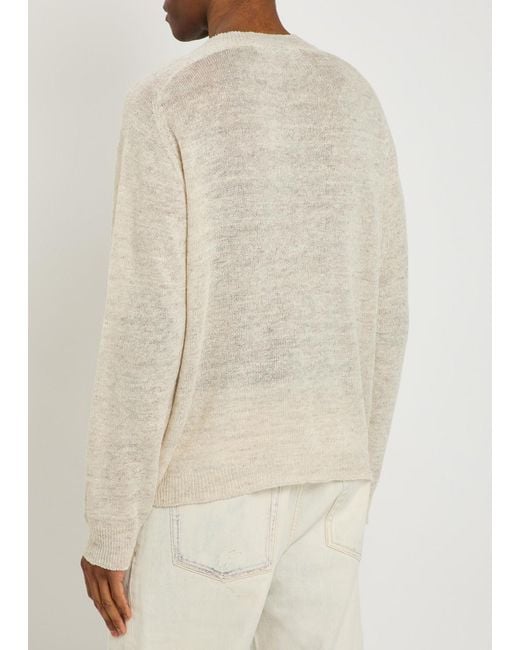 Our Legacy Natural V-Neck Knit Sweater for men