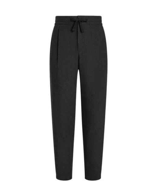 Dolce & Gabbana Black Drawstring Waist Pants for men