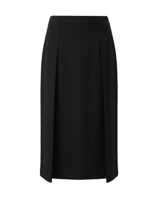 Max Mara Black Solid-Colored Umbrella Skirt