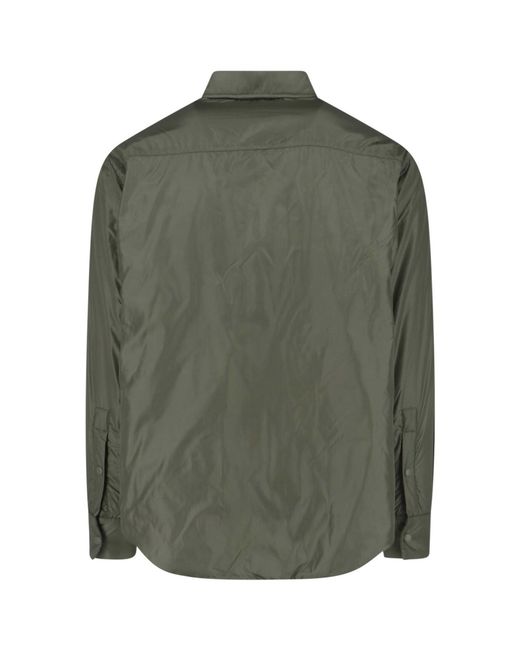 Aspesi Green Long Sleeved Press-Stud Jacket for men