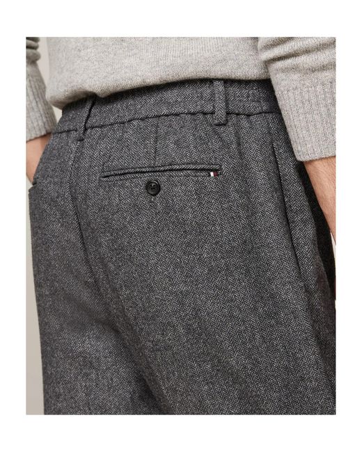 Tommy Hilfiger Gray Belt Loops Slacks for men
