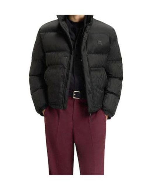 Boss Black Balto Logo-Patch Puffer Jacket for men