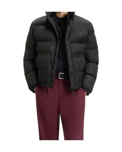 Boss Black Balto Logo-Patch Puffer Jacket for men