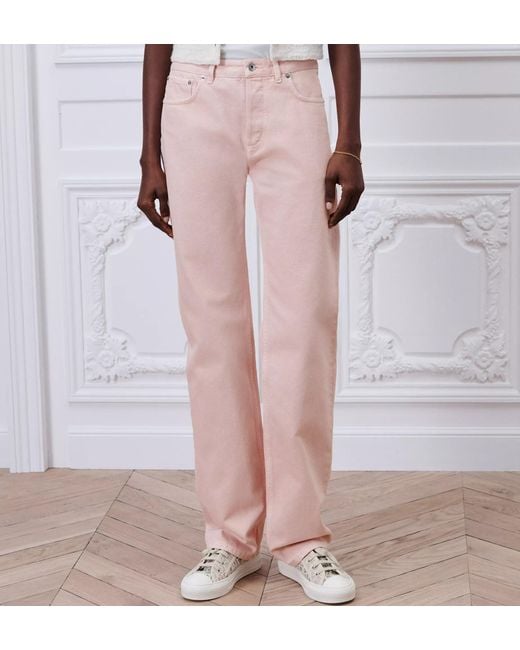 Dior Pink Regular-Fit Jeans