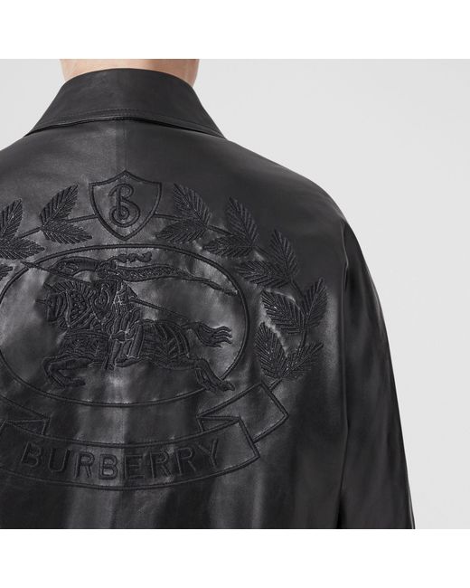 Burberry Black Equestrian Knight Buttoned Jacket