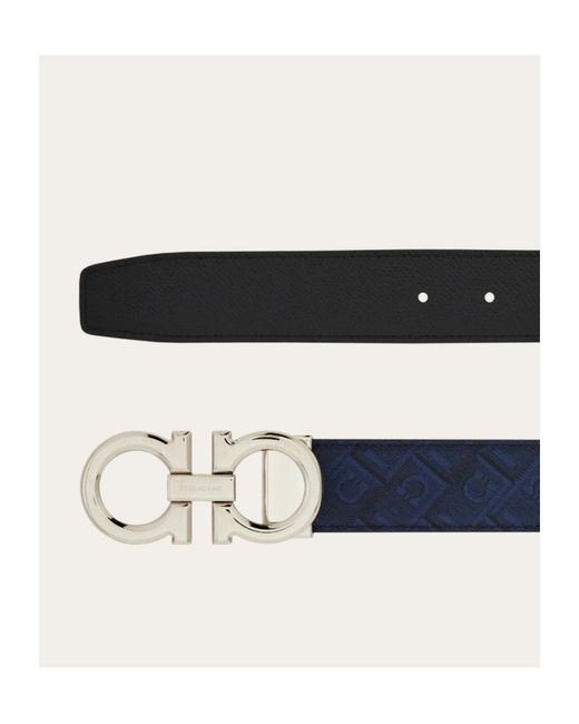 Ferragamo Blue Ferragamo Eyewear Reversible Gancini Belt for men