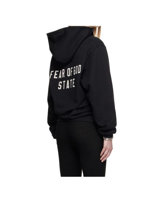 Fear Of God Blue Zipper Hooded Sweatshirt