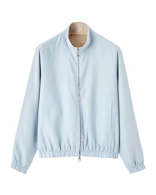 Loro Piana Blue Bomber Jacket for men