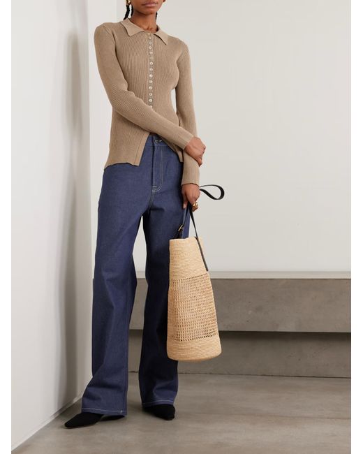 Rohe Natural Ribbed Knit Cardigan