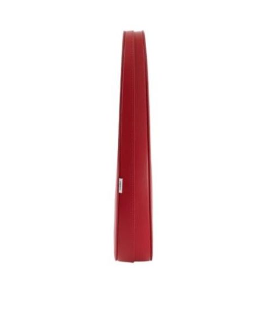 Coperni Red Swipe Oval-Frame Zip Shoulder Bag