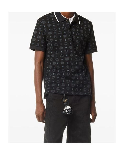 MCM Black Press Polo Shirt for men