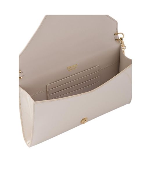Prada Natural Mini Patent Leather Bag