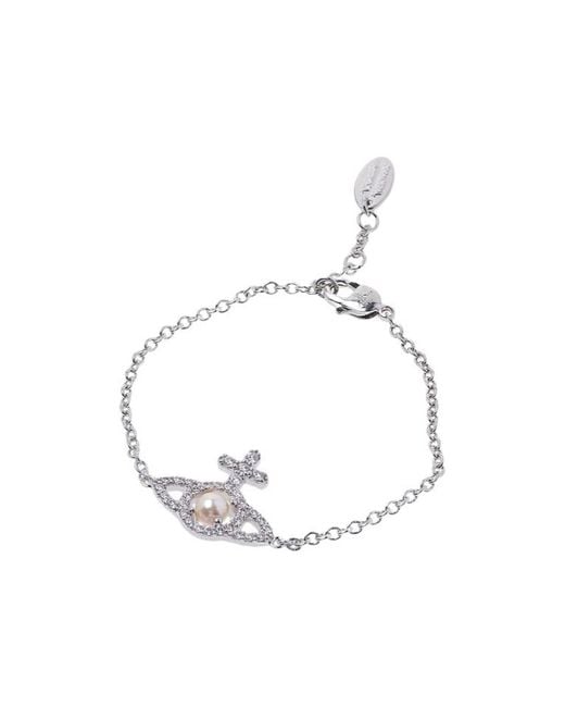 Vivienne Westwood White Logo Bracelet