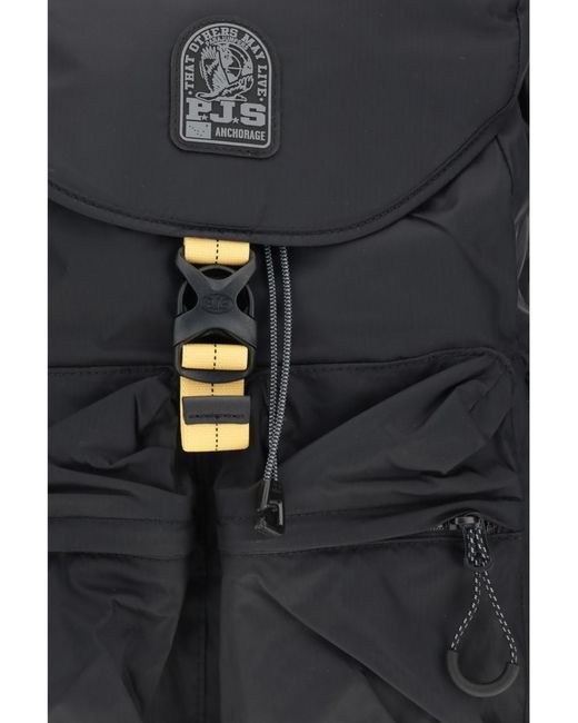 Parajumpers Black Mitchell Flap Backpack for men