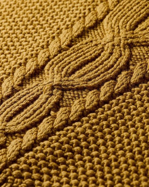 Saint Laurent Natural Scoop-Neck Cable-Knit Jumper for men