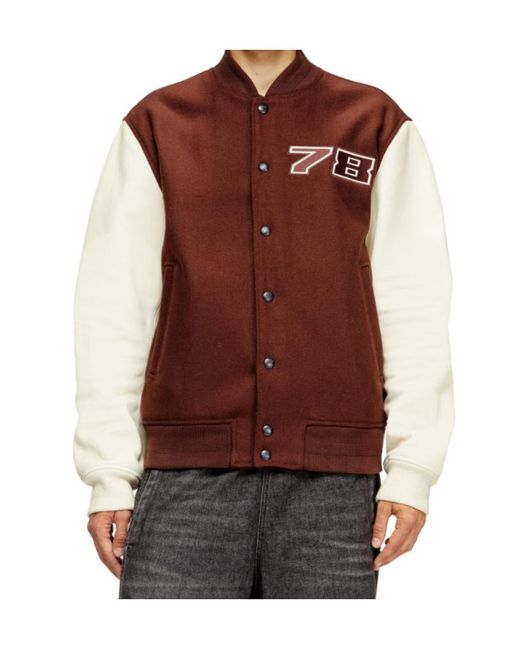 DIESEL Brown L-Kopf Bomber Jacket for men