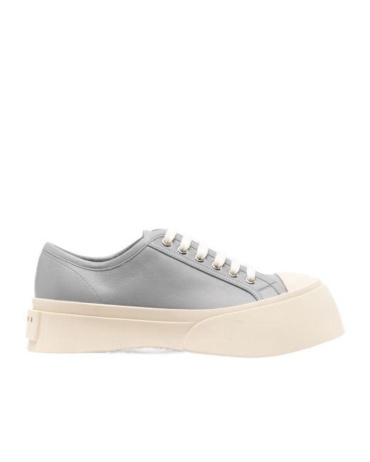 Marni White Logo Patch Platform Pablo Sneakers