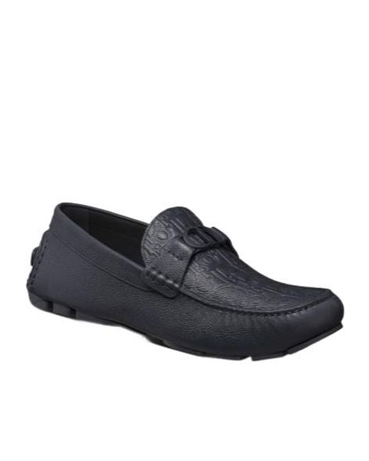 Dior Blue Homme Odéon Embossed Slip-On Loafers for men
