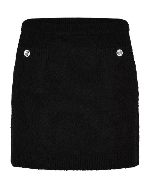 Gucci Black Wool Knit Mini Skirt