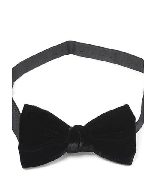 Saint Laurent White Yves Bow Tie for men