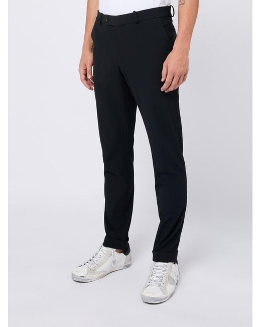 Rrd Black Winter Tapered-Leg Tailored Chino Pants for men