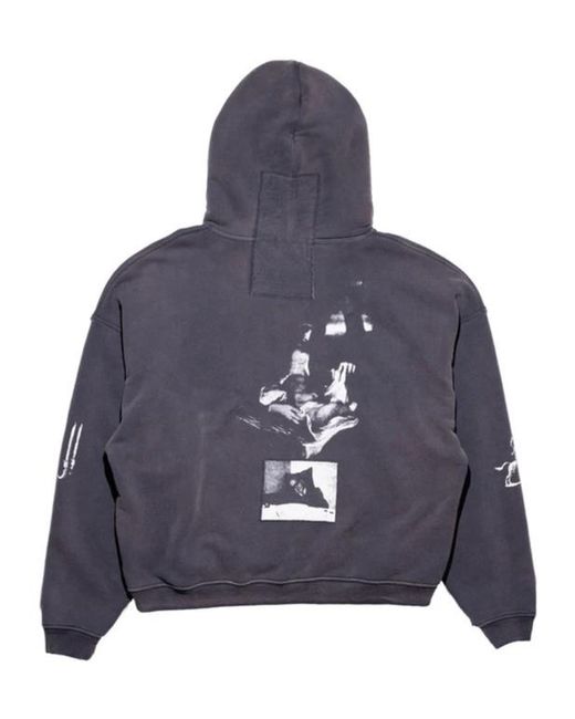 Enfants Riches Deprimes Blue Patchwork-Print Zip-Up Hoodie for men