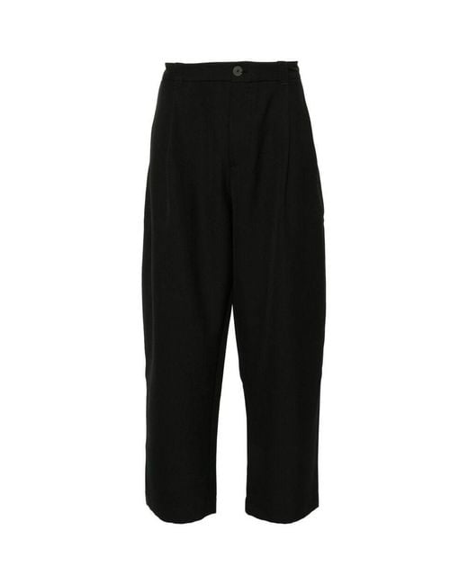 Studio Nicholson Black Belt-Loop Casual Pants for men