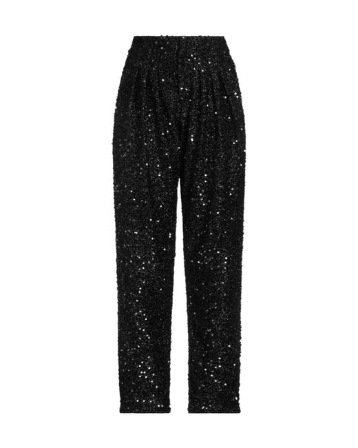 Isabel Marant Black Stylish Metallic Sequin Pencil Pants