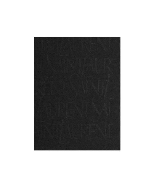 Saint Laurent Black Large Square Scarf for men