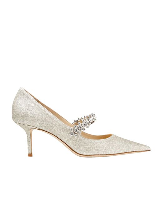Jimmy Choo White Bing 65 Pointed High Heels
