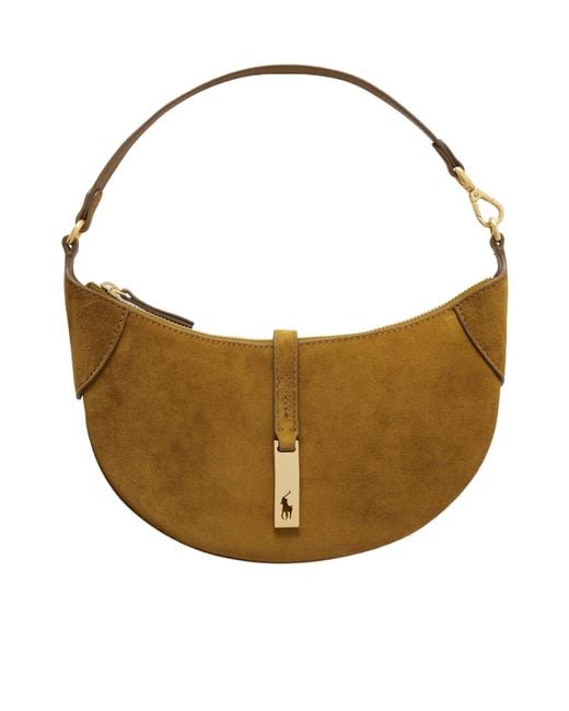 Polo Ralph Lauren Brown Polo Pony Shoulder Bag