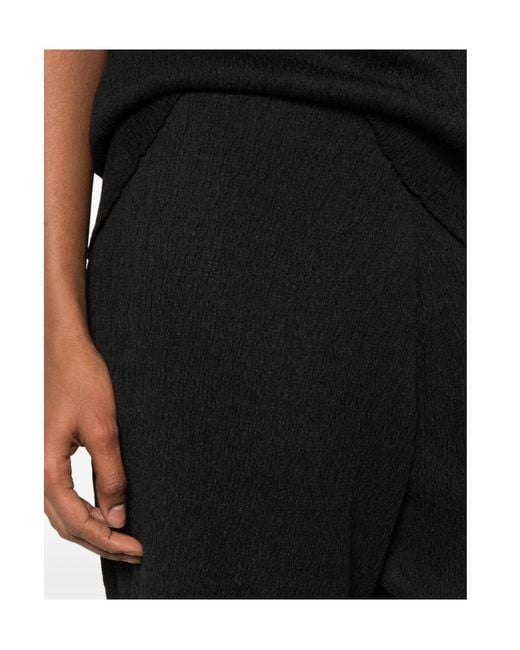 The Row Black Elastic Waist Shorts
