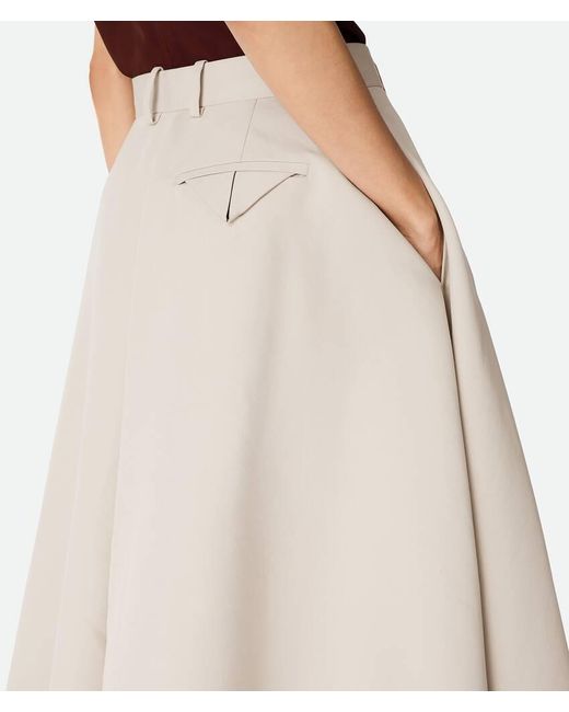 Bottega Veneta Natural A-Line Wide-Leg Culotte