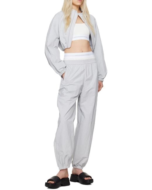 Alexander Wang White Mid-Rise Track Pants