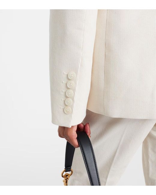 Nili Lotan Natural Single-Breasted Suit Jacket