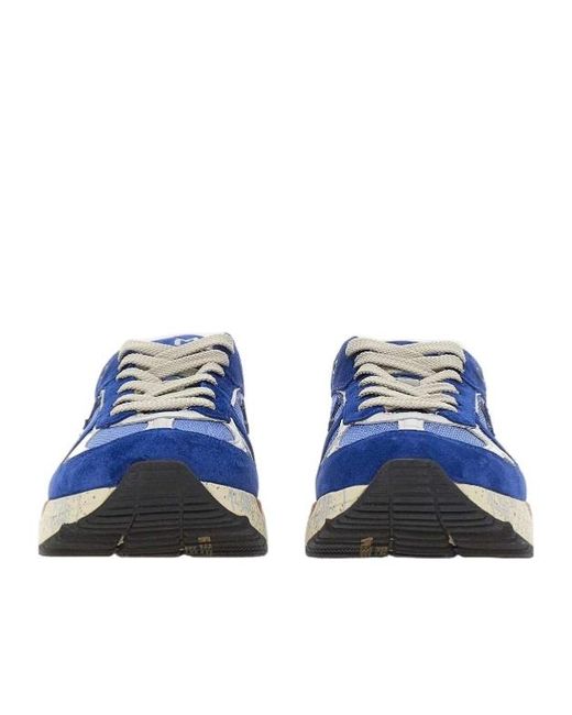Premiata Blue Lace-Up Sneakers for men