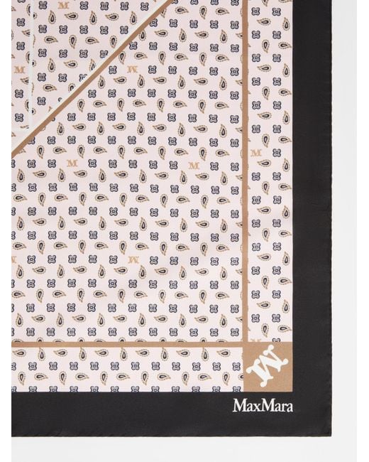 Max Mara Gray Mxacarre Printed Oversized Scarf