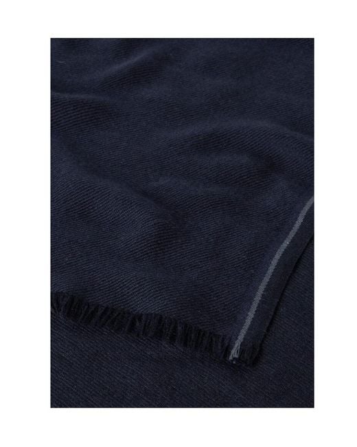 Loro Piana Blue Fringed Scarf for men