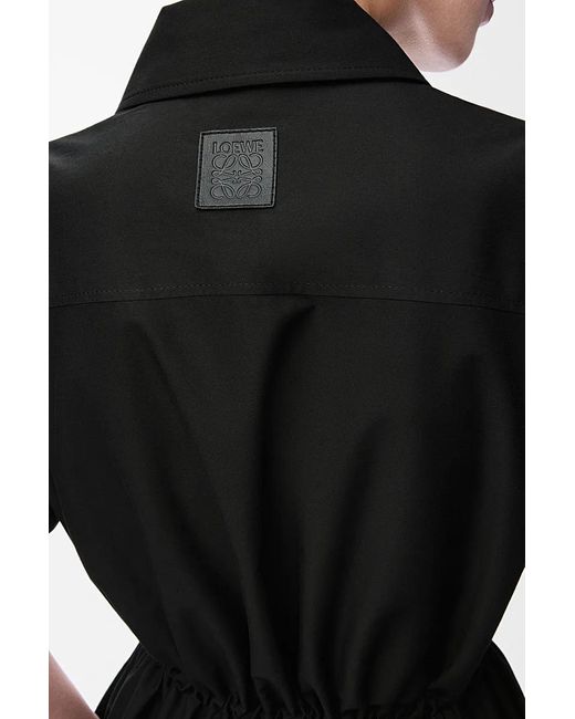 Loewe Black Drawstring Shirt Dress