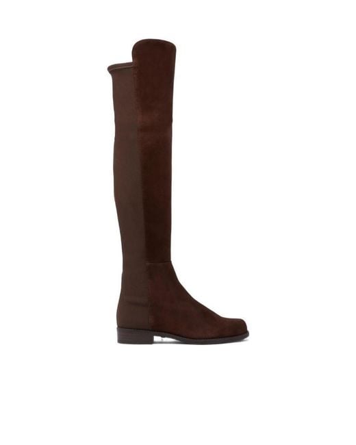 Stuart Weitzman Brown Round-Head Boots